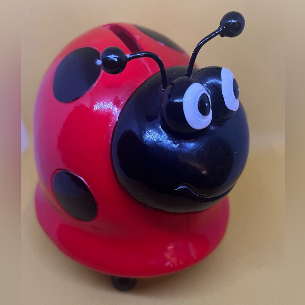 Red LadyBug Piggy Bank